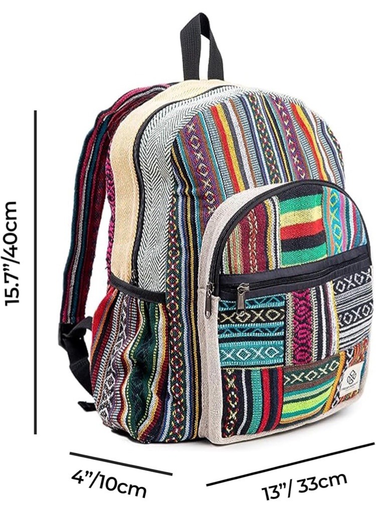 Large Hemp Freakmandu Backpack + Hemp Fanny Pack – Brand New – Made In Nepal