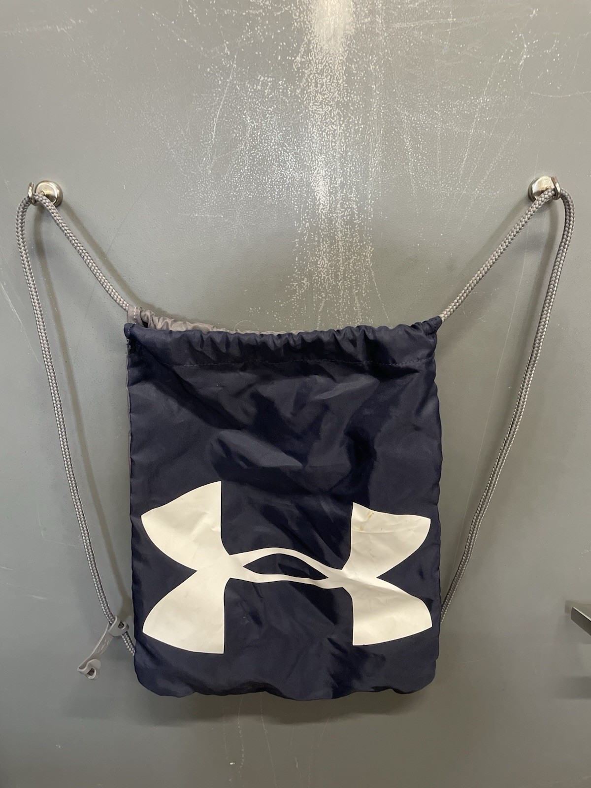 Under Armour Blue & Gray Ozsee Drawstring Sackpack Gym Bag
