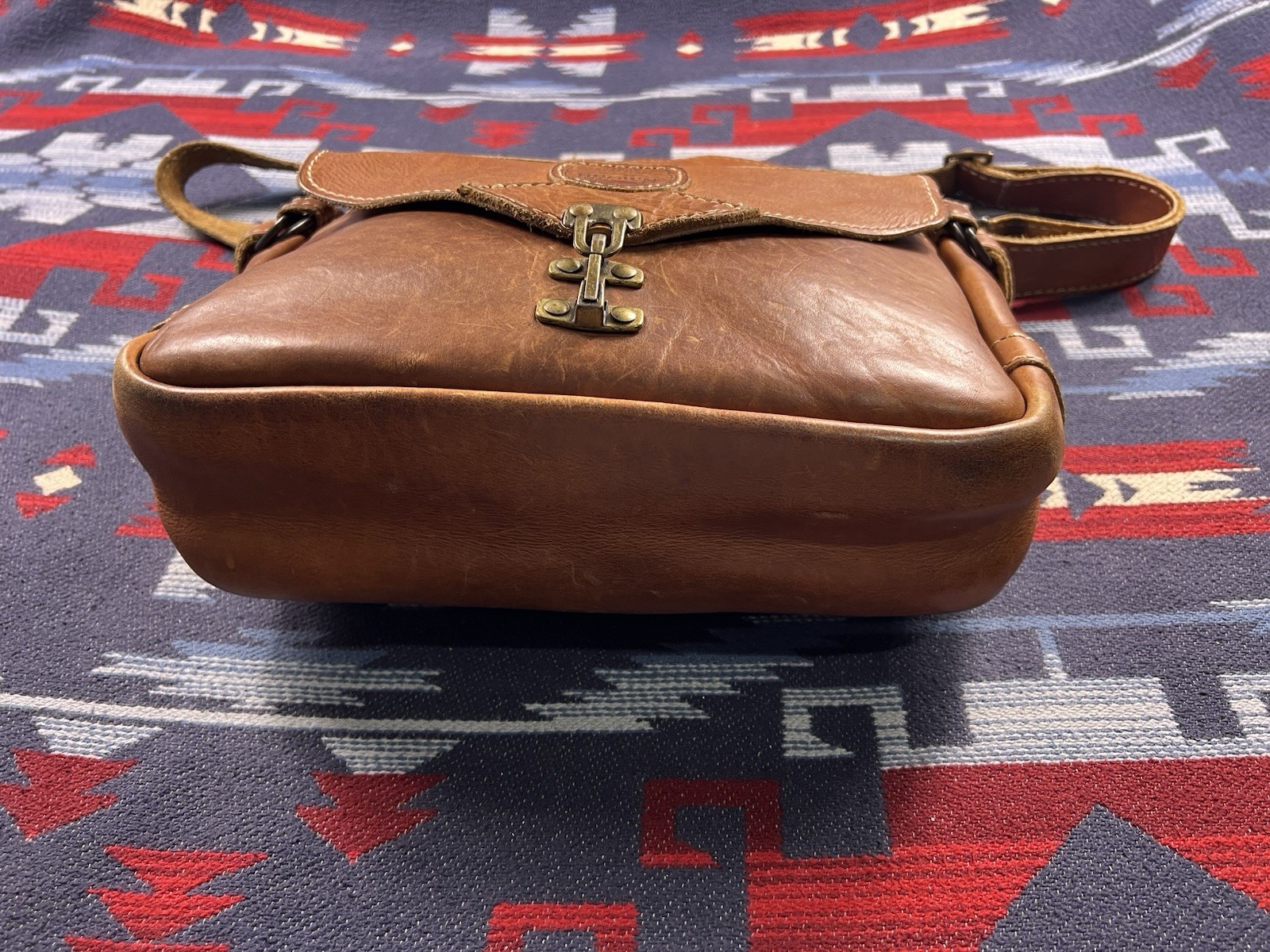 Tahoe Classics Brown Bag Co Saddle Leather Briefcase Messenger Bag Made In USA