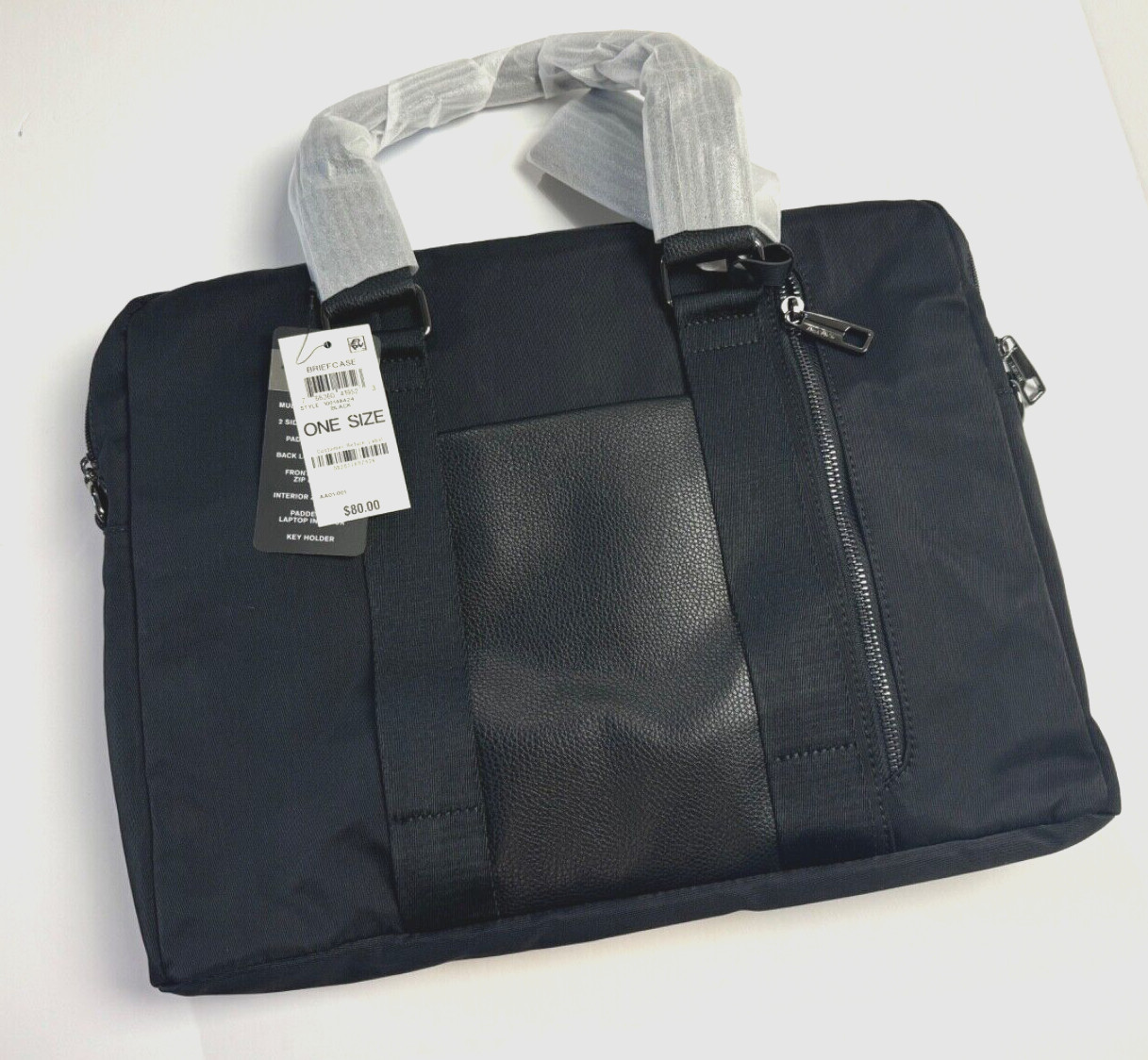 Alfani Alfatech Men’s Briefcase 15″ Laptop Messenger Bag Black NEW Great Gift