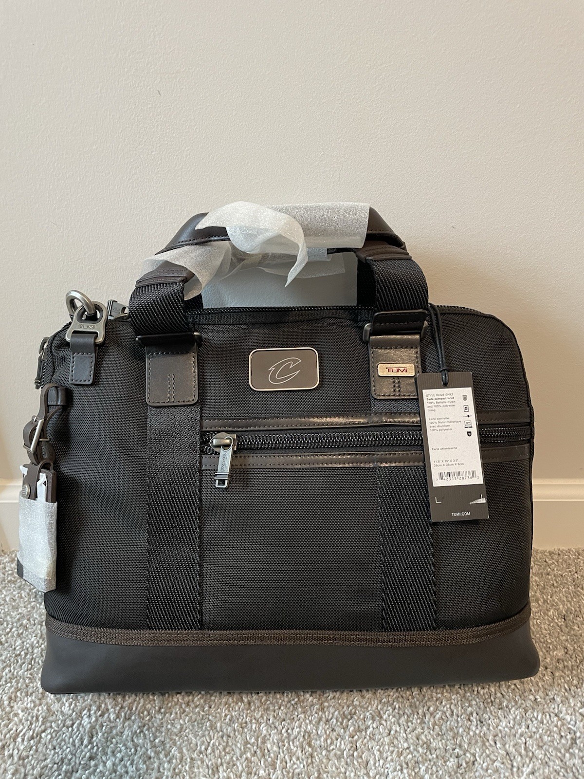 Tumi Alpha Bravo Earle Compact Brief with Cleveland Cavaliers STYLE: 0222610HK2