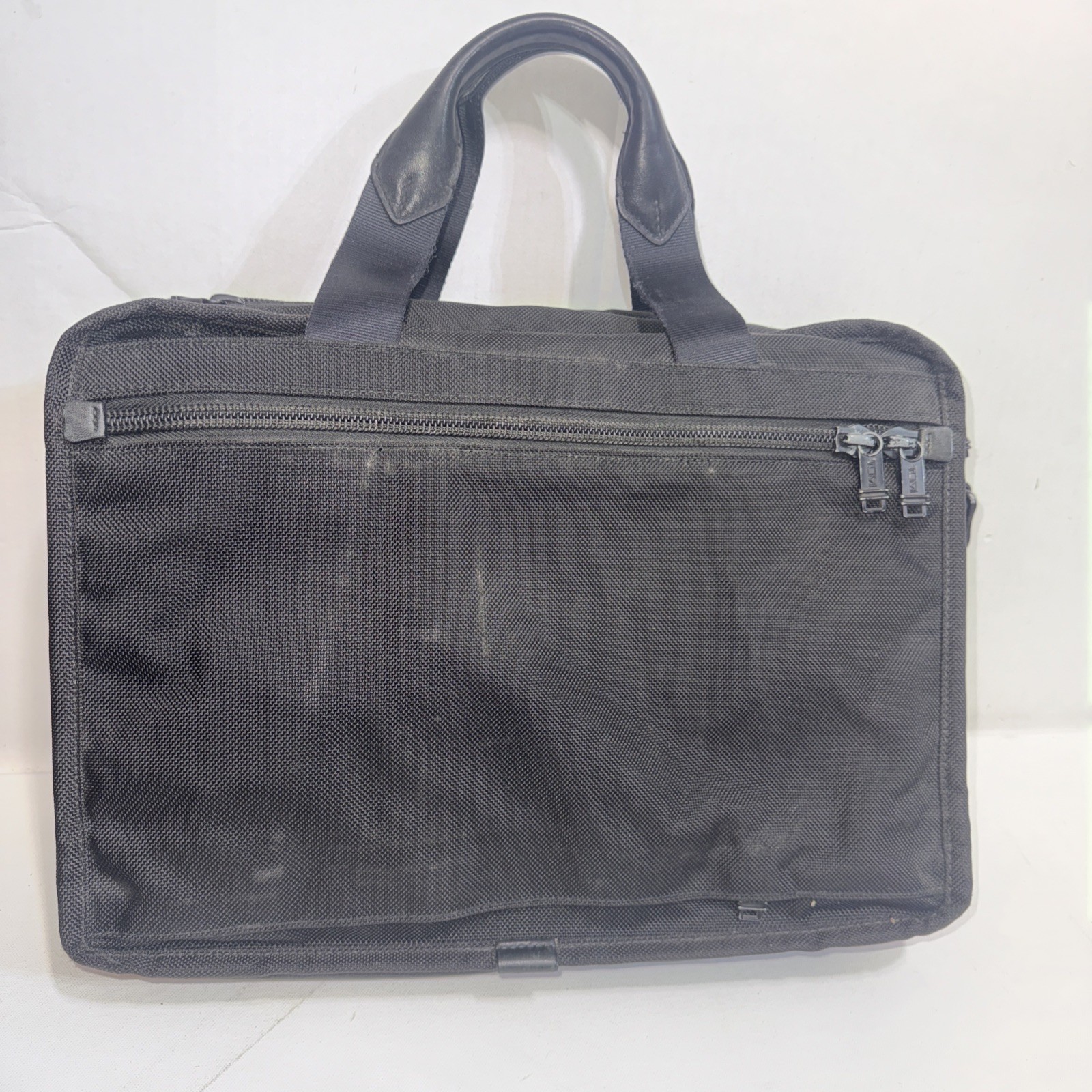 Tumi Alpha 3 Black Ballistic Nylon Designer Expandable Organizer Laptop Brief