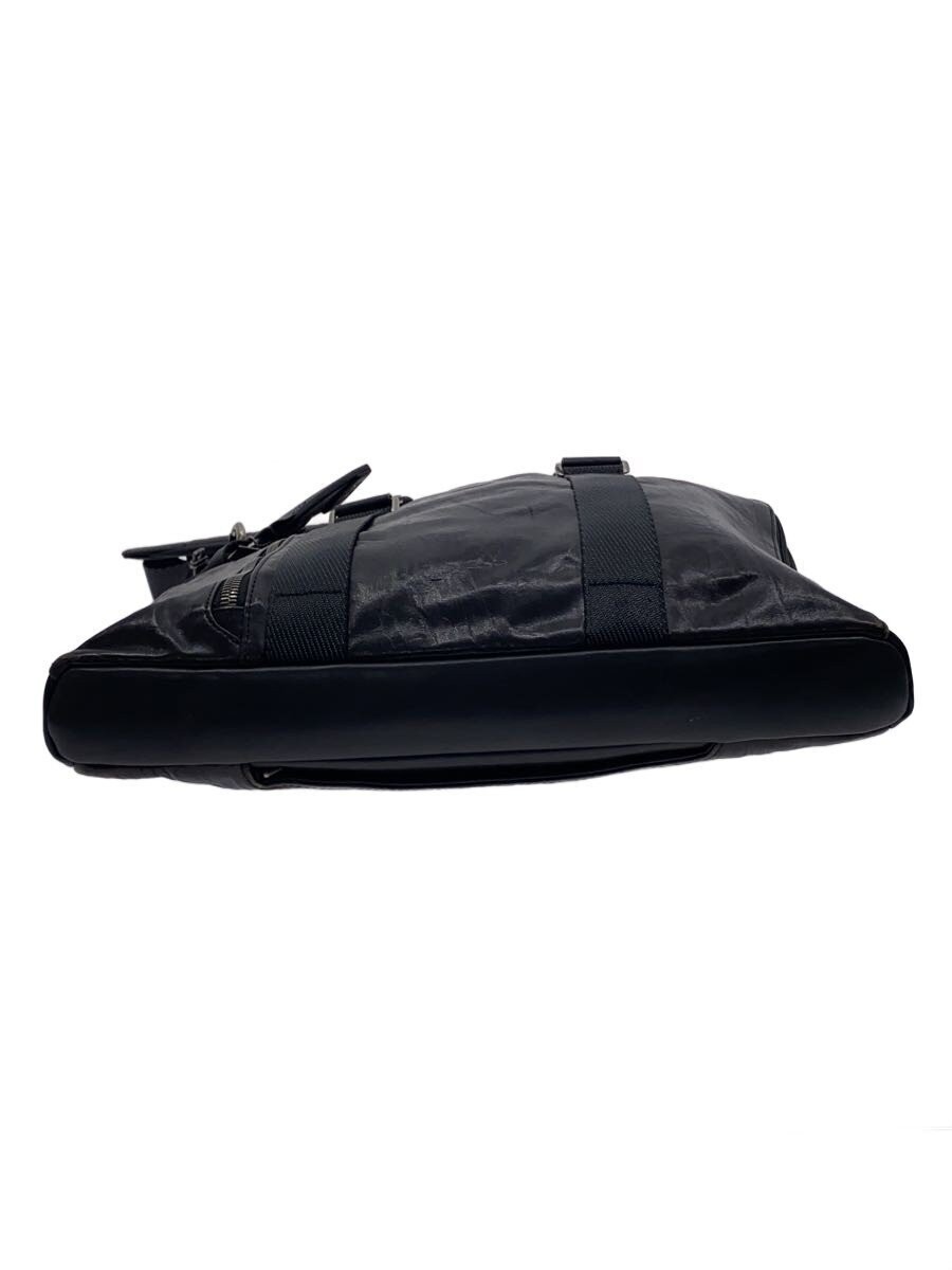 TUMI Business Briefcase Black Slim Plain Leather Handle 39cm
