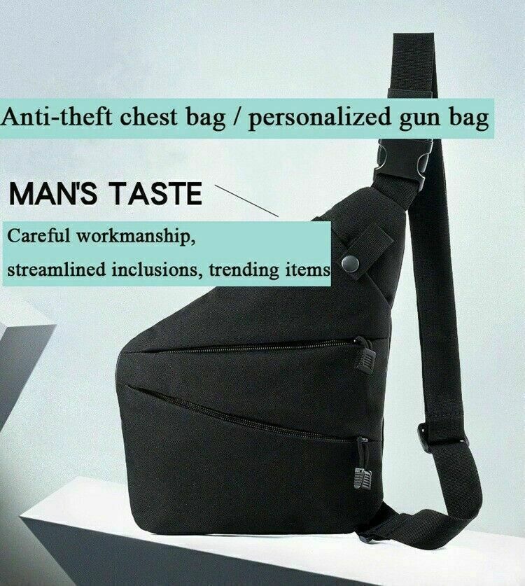 Anti Theft Mens Right Shoulder Pistol Bag Concealed Tactical Storage Gun Holster