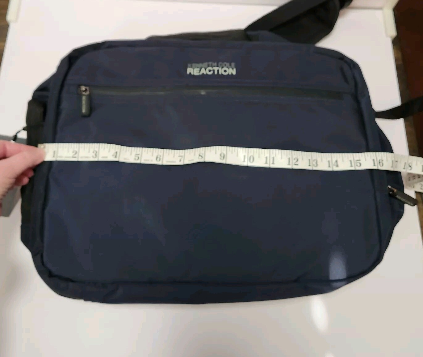 Kenneth Cole Reaction Laptop Backpack Messenger Curtain Call Bag Navy Blue