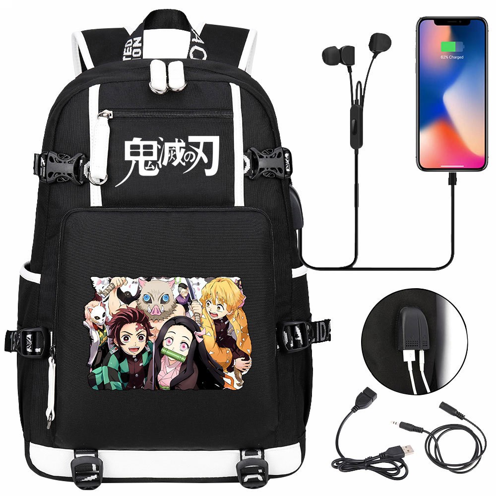 New Anime Cloud USB Laptop Backpack for Teens/ Students, School & Travel Daypack