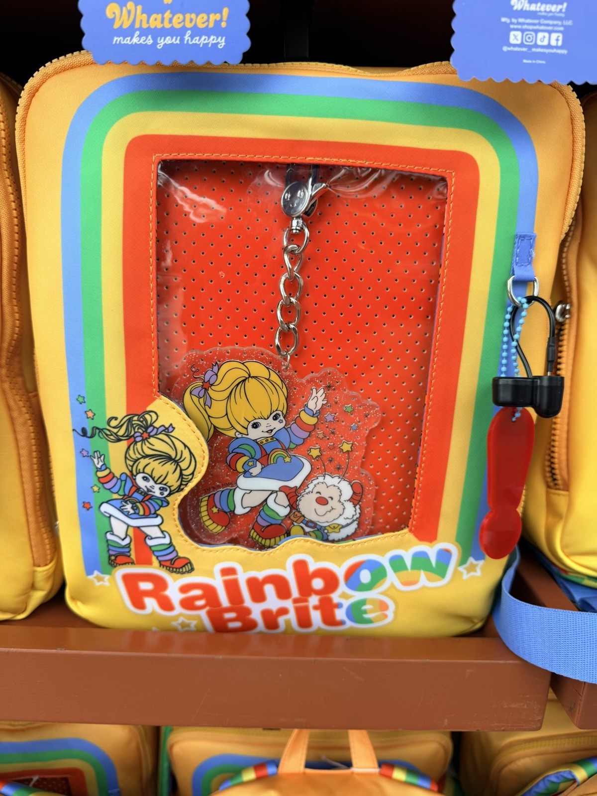 Universal Whatever! Makes You Happy Rainbow Brite Pin Display Mini Backpack