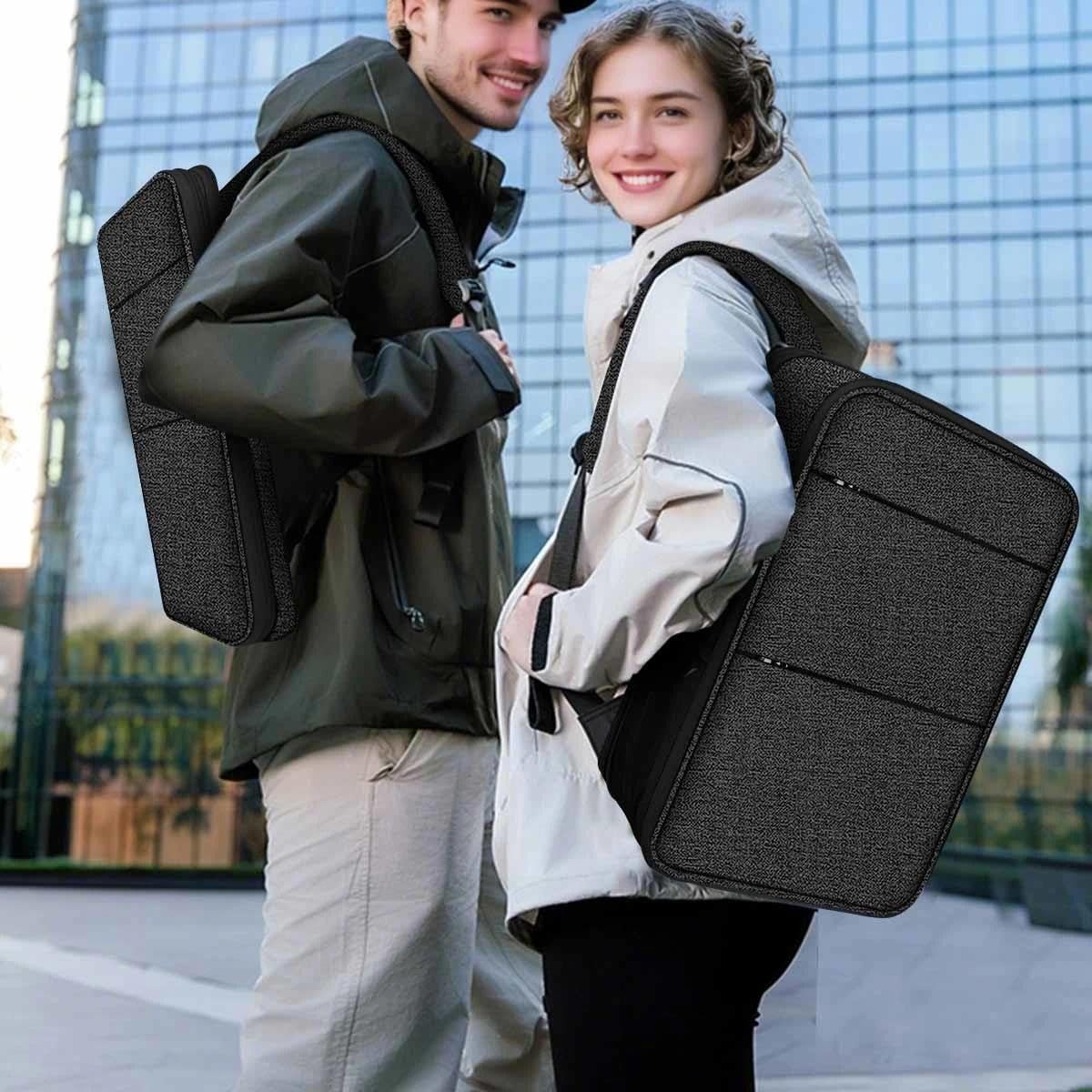 Slim Expandable Laptop Backpack with Small Case for 15-16 inch, Spill-Resista…