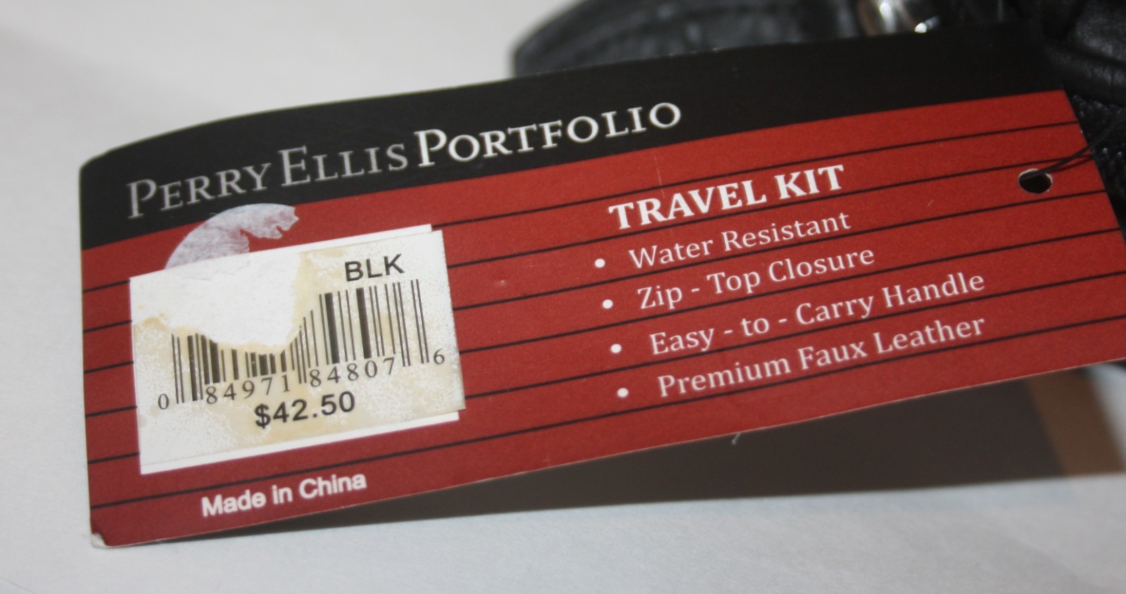 Perry Ellis Portfolio Travel Kit Two Zippered Sections NEW