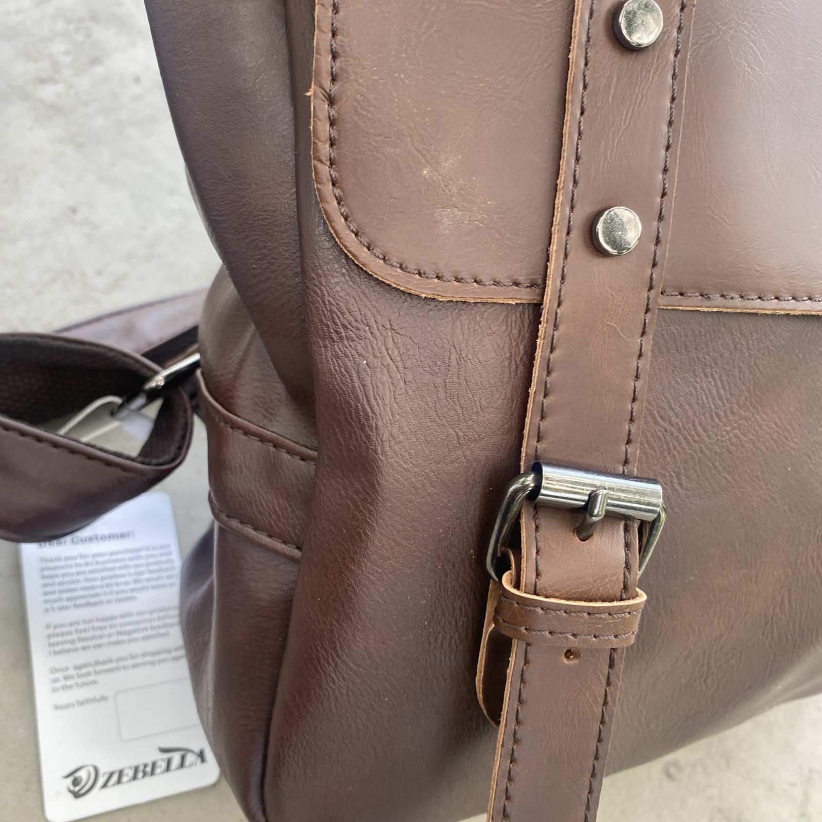 Brown Vintage Style Laptop Backpack