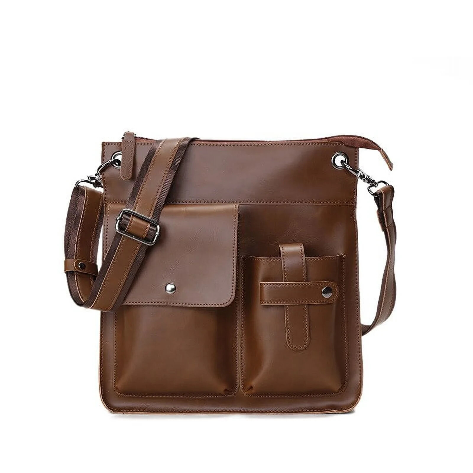 CoCopeaunt Tilorraine Men Bag Leather Single Shoulder Messenger Leisure Bag,Brwn