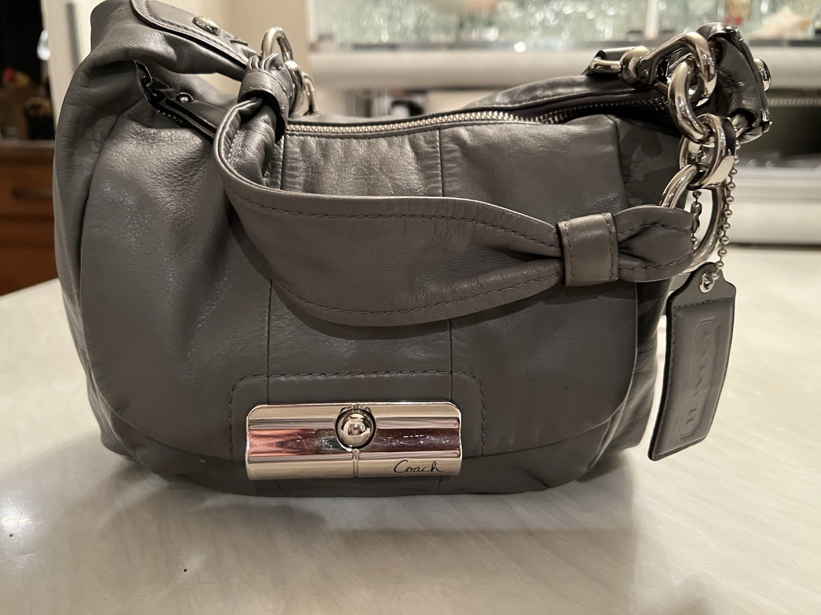 Genuine Leather Coach Shoulder Bag