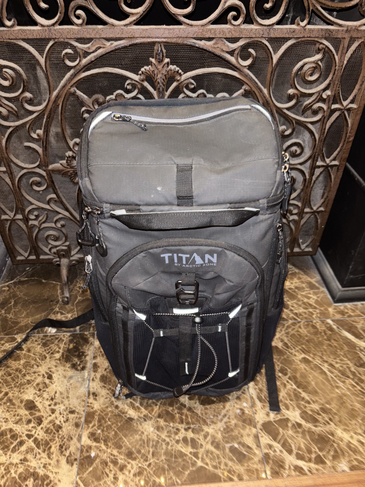 Titan PRO Backpack Cooler Black Pockets Insulated Compartments