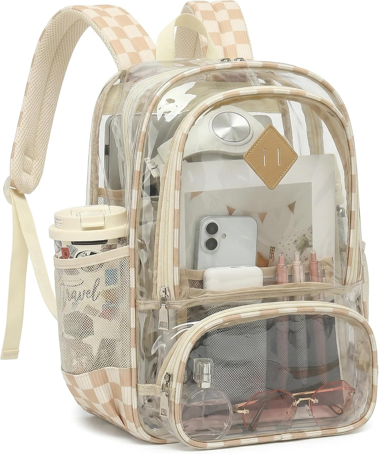 Clear Backpack Heavy Duty, Transparent School Backpacks Large See through Bookba
