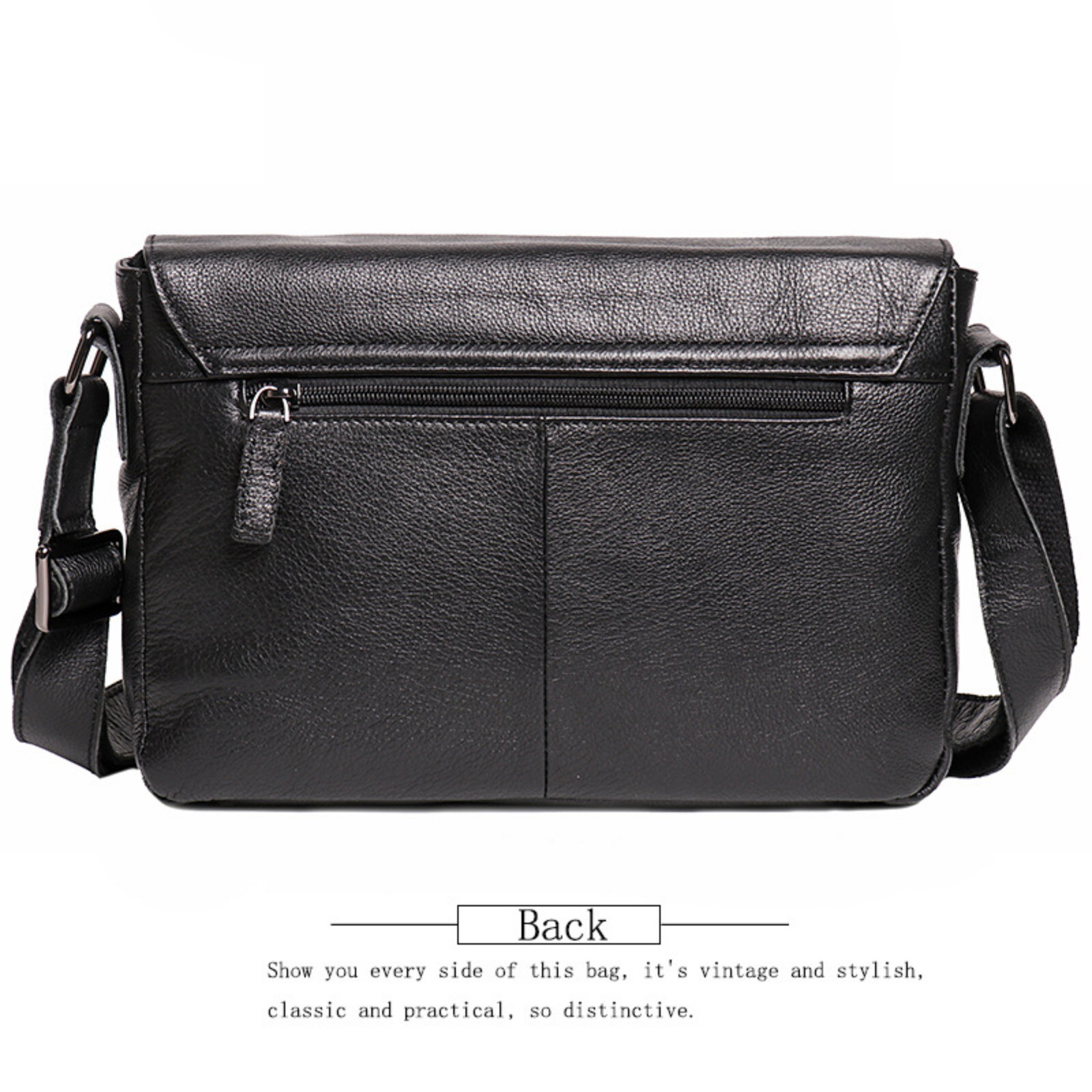 Men Leather Crossbody Messenger Bag Shoulder Satchel for Work Travel Casual