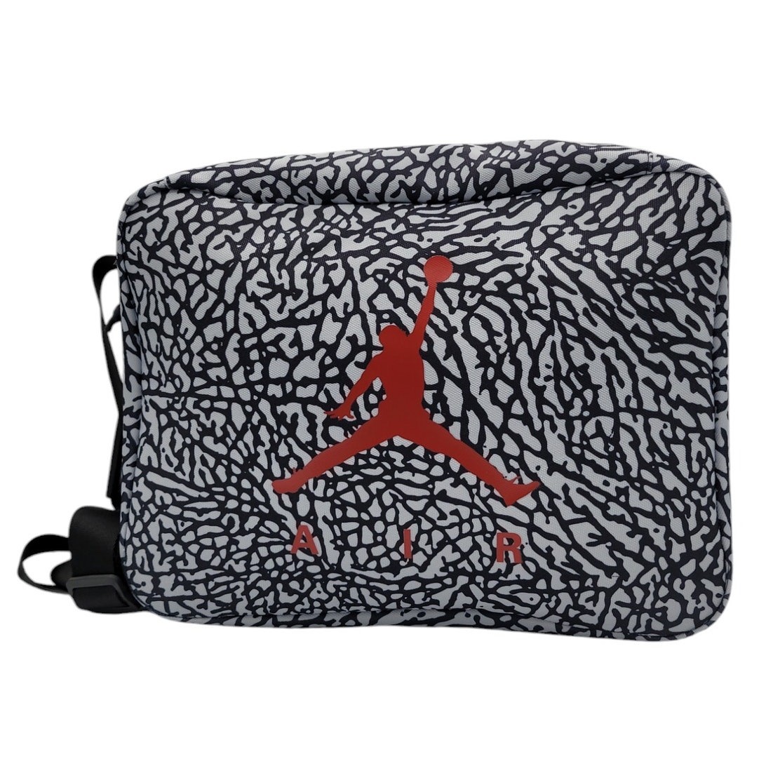Nike Jordan Jumpman Sneaker Shoe Box Bag Black Elephant Print Travel Duffel Case