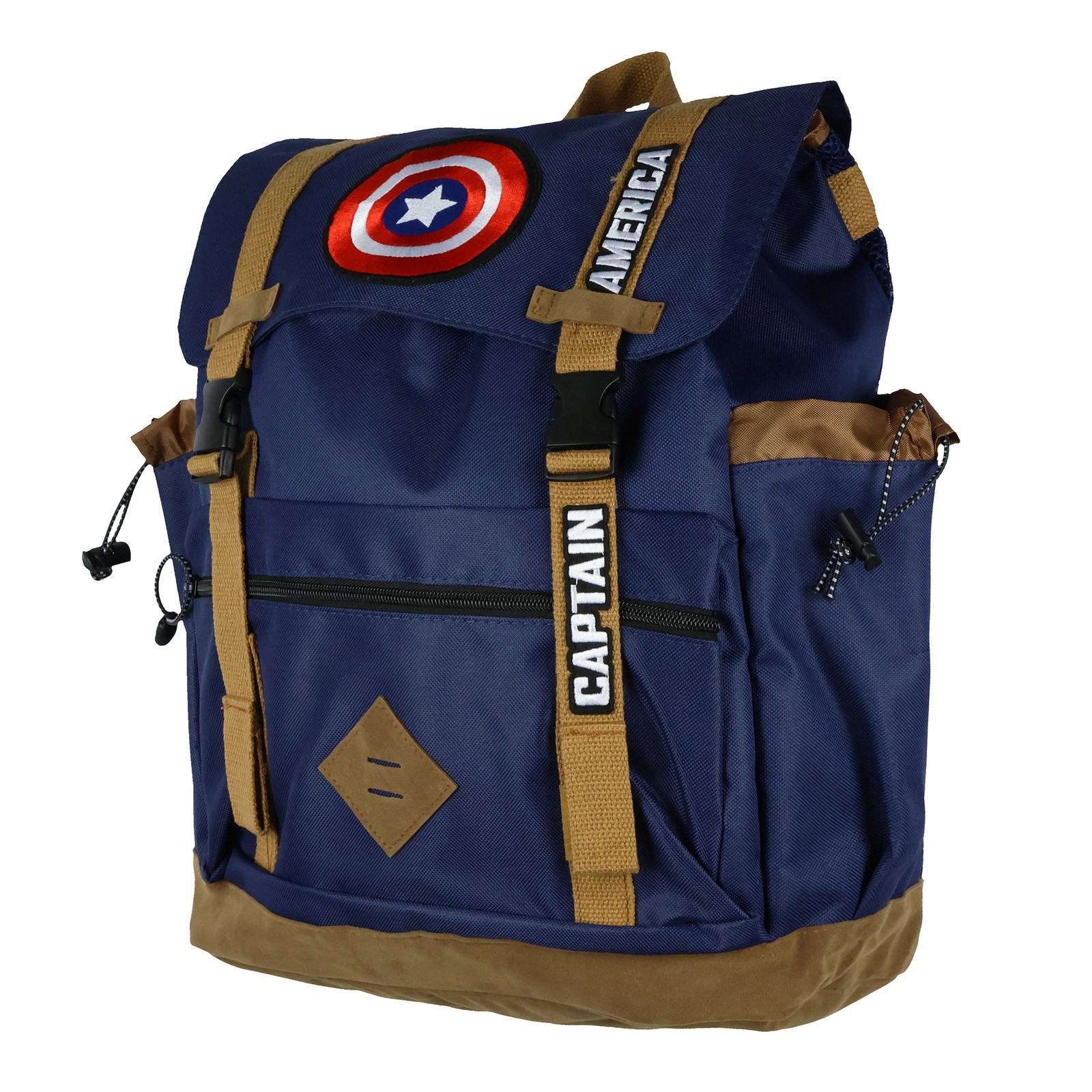 Marvel Captain America Flaptop Backpack Embroidered Logo Design Laptop Tote