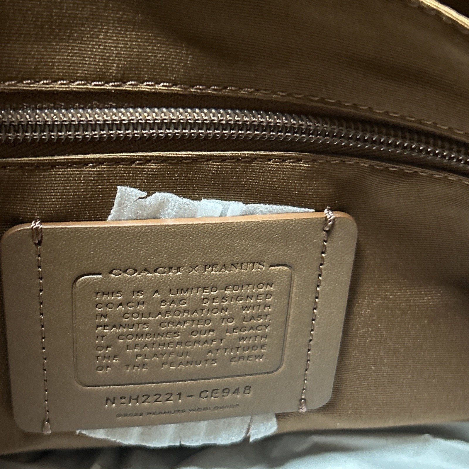 🐼💦 Coach CE948 🐼💦 Peanuts Graham Canvas Patches Tote Signature Bag 🐼 GB43