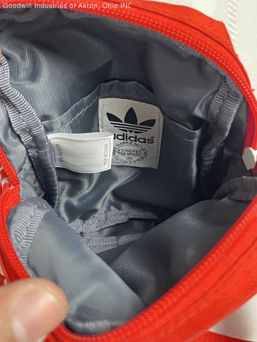 Adidas Red Adicolor Festival Crossbody Bag Pouch White Trefoil Logo