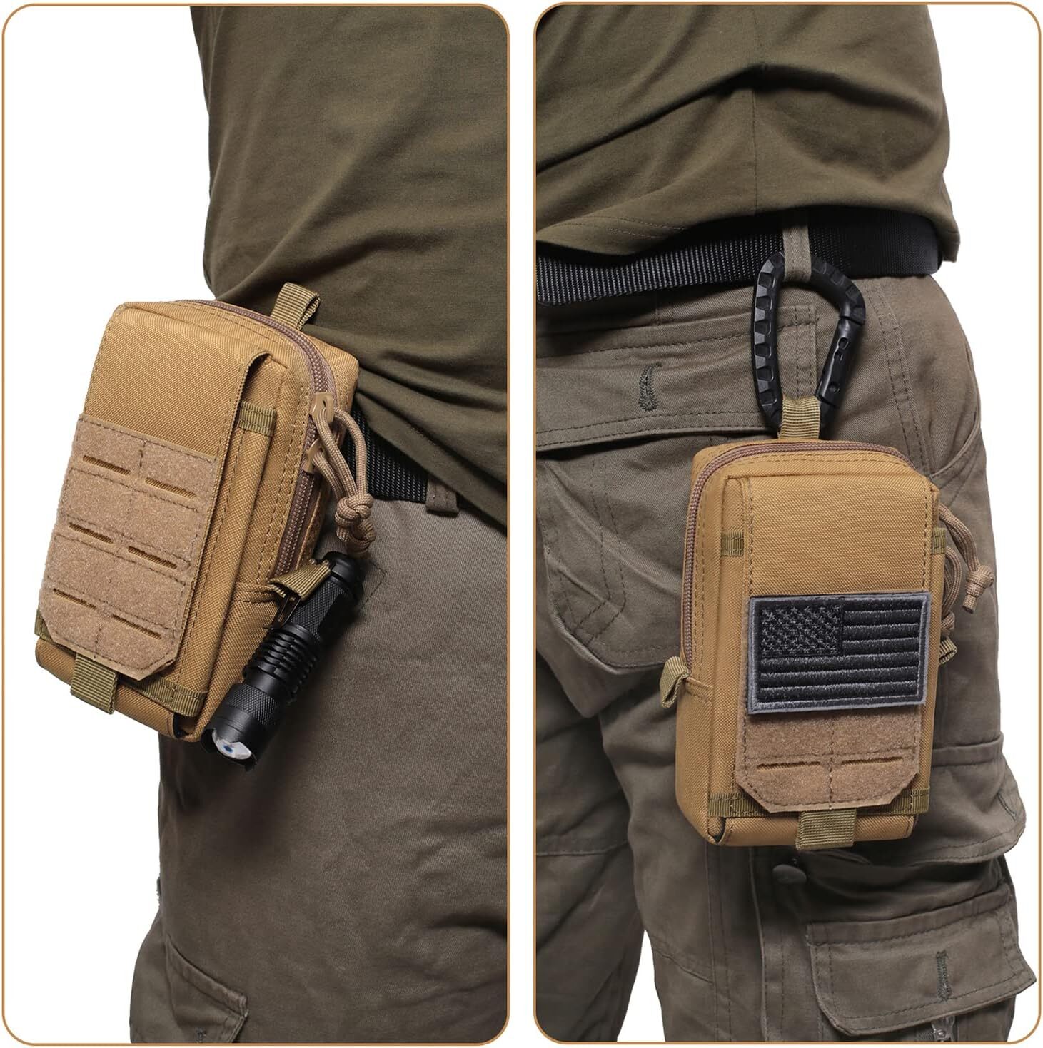 Tactical Molle EDC Pouch Cellphone Pouch Holder Utility Gadget Organizer Bag US