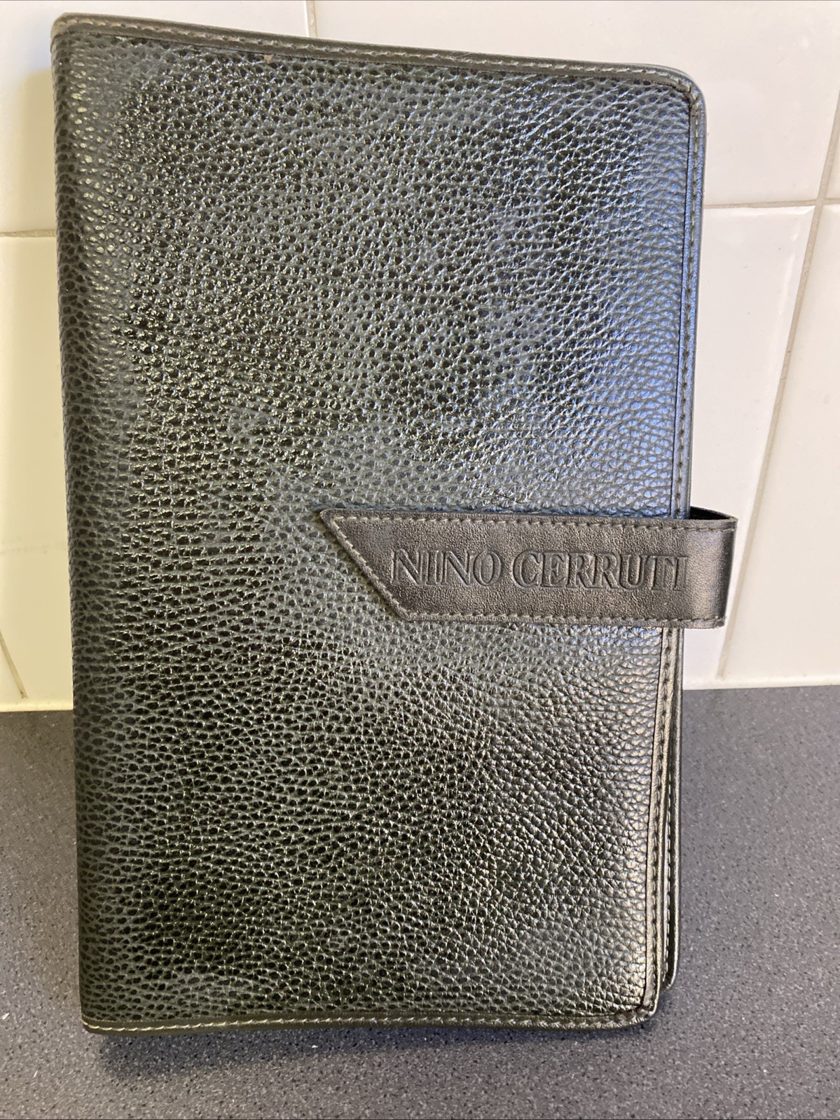 Cerruti 1881 Black Conference Folder A5 27x17cm Folded