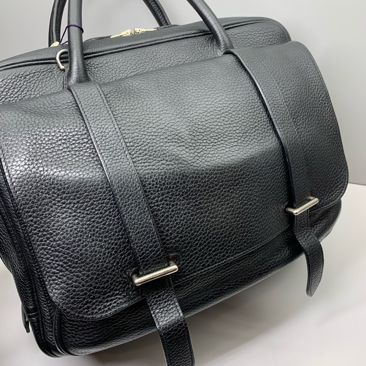 Hermes Pre-Owned Authentic Black Cowhide Briefcase No Shoulder Strap 35x26x10cm