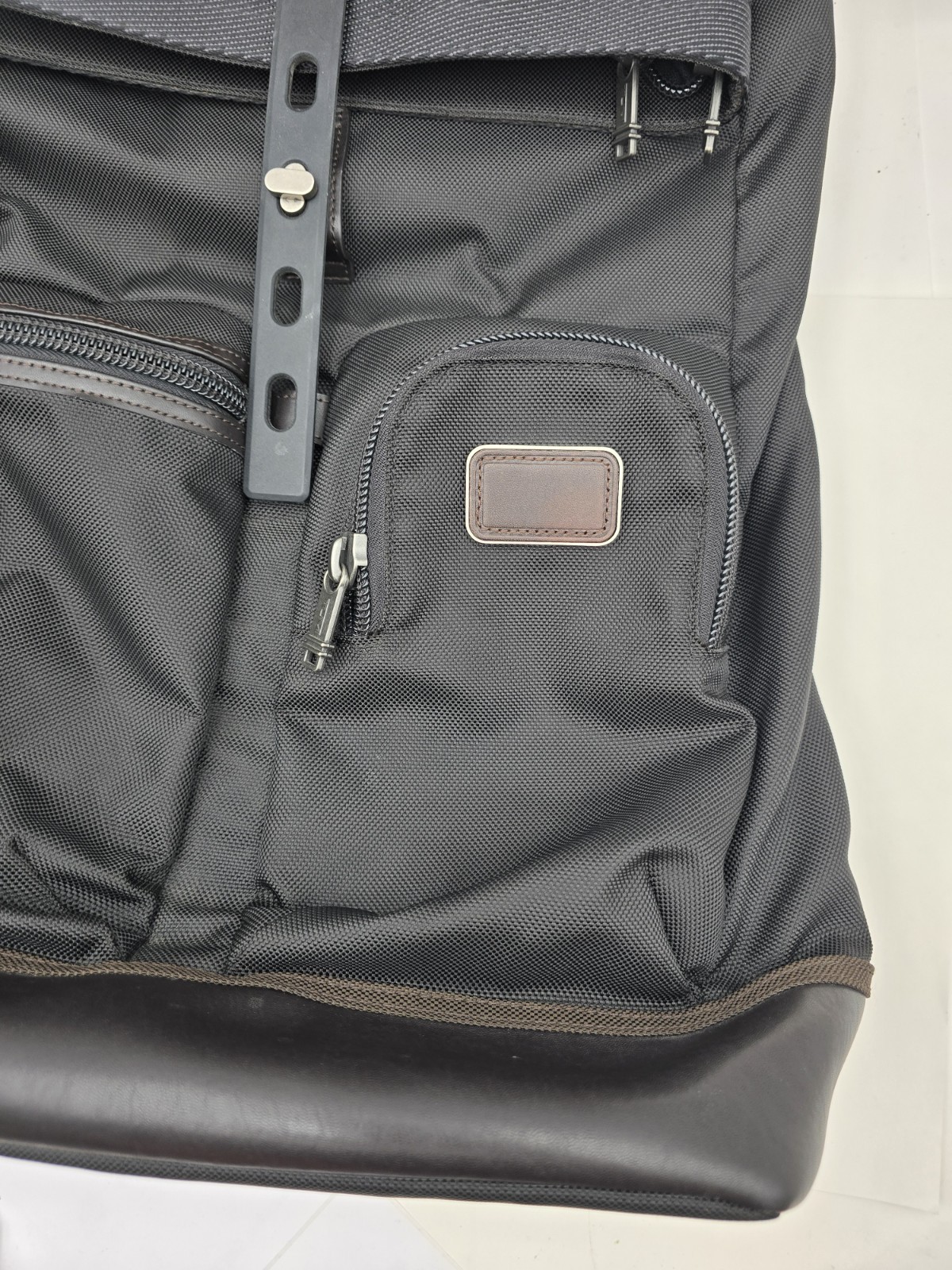 Tumi Alpha Bravo Luke Roll-Top Backpack Nylon Black/Brown