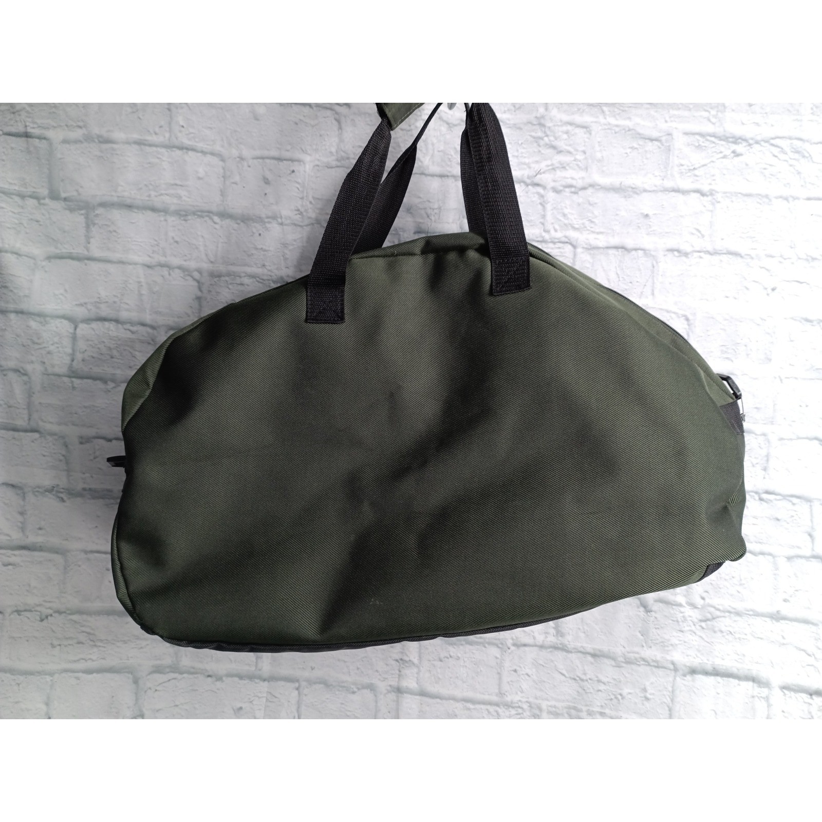 Hugo Boss Large Duffle Bag Charcoal Gray Canvas Travel Gym Weekend Bag s11