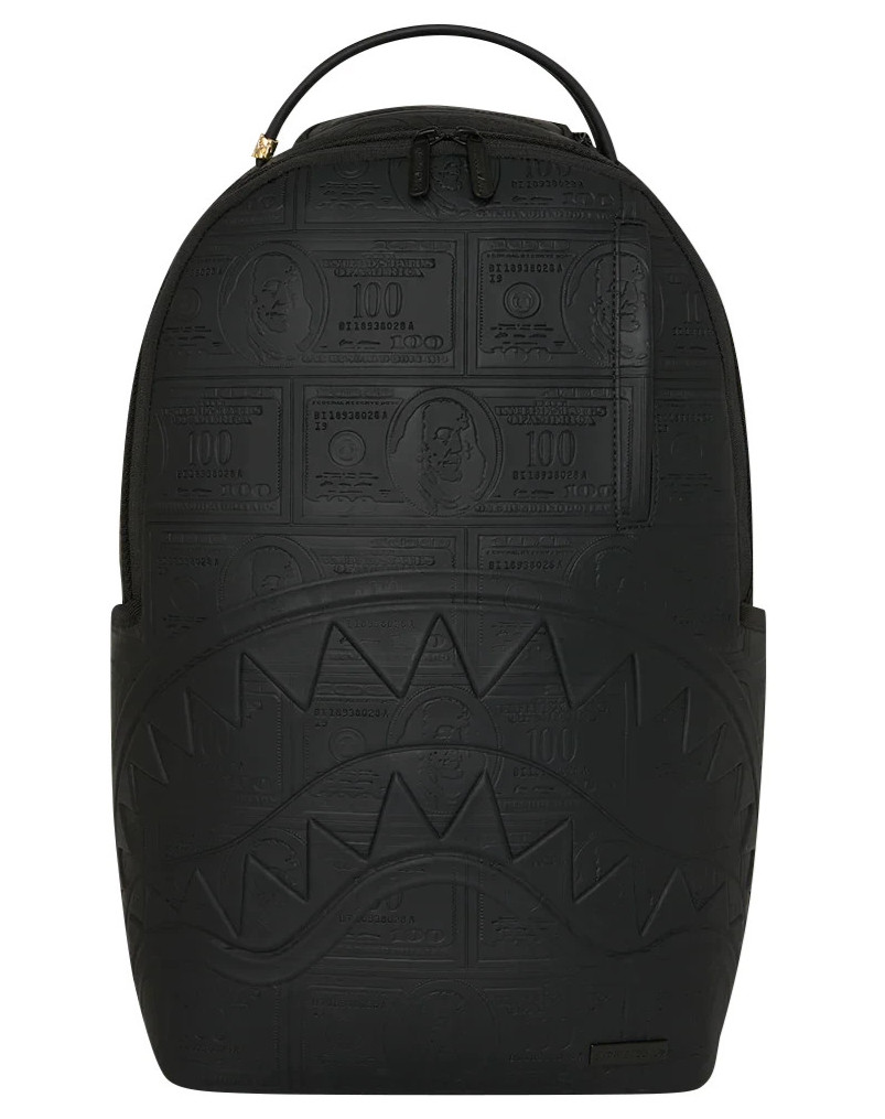 Sprayground Embossed MONEY HEIST Backpack🔥New Black Bookbag Kids School Bag