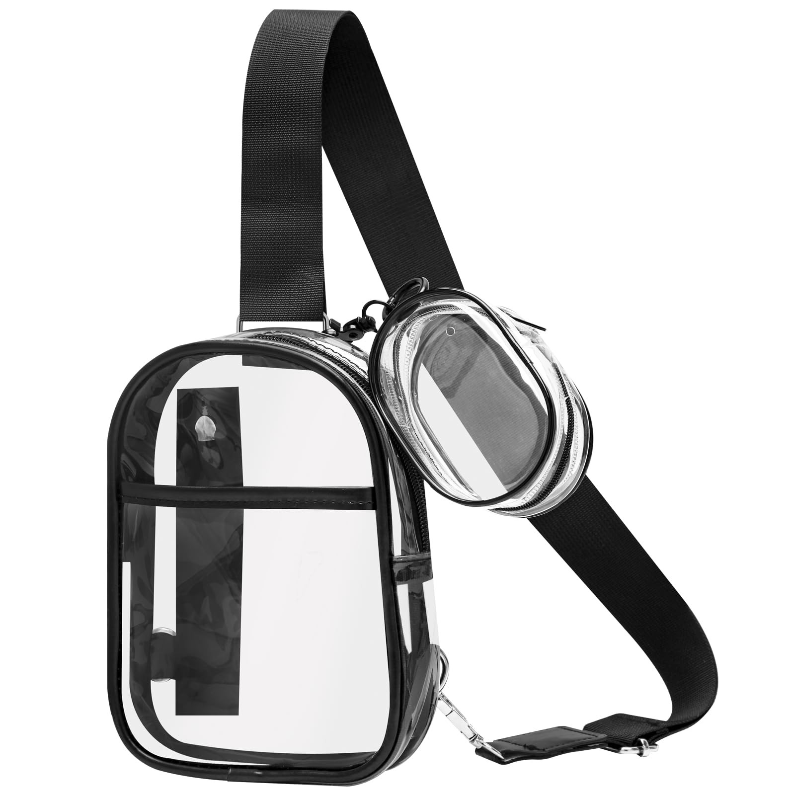 Waterproof Clear Bag for Stadium Events, Women’s Crossbody Clear Sling Bag wi…