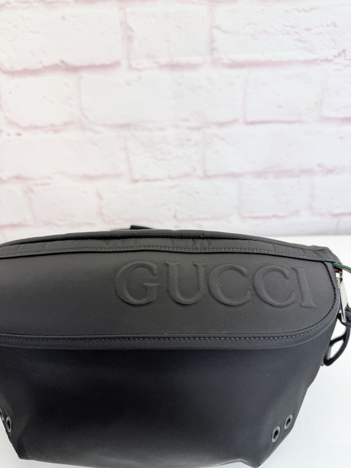 Gucci Nexus Web Interlocking Black Belt Bag Unisex NEW
