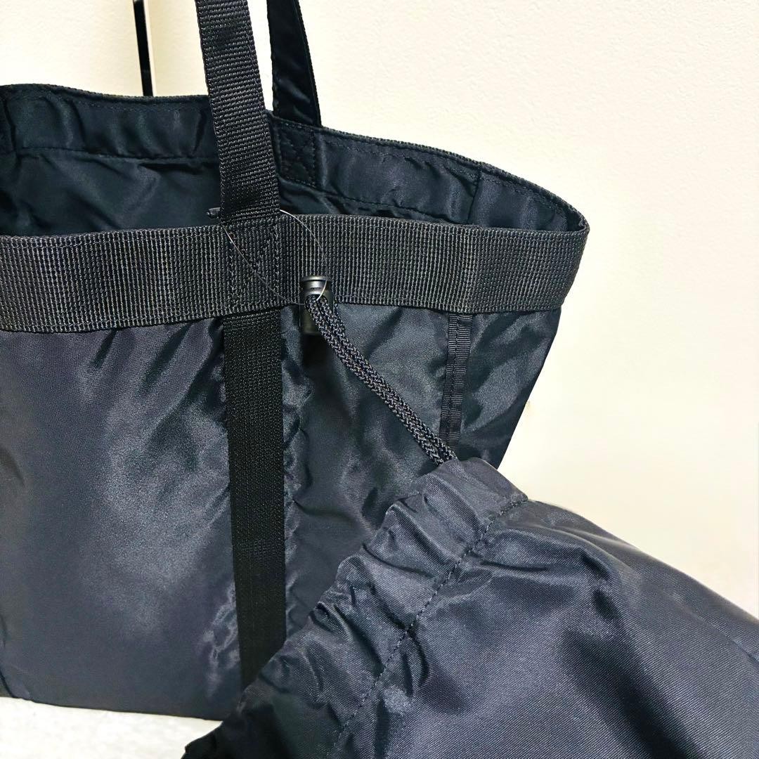 Authentic PORTER Yoshida Kaban Reversible Tote Bag Black Nylon 33cm x 34cm x 10c