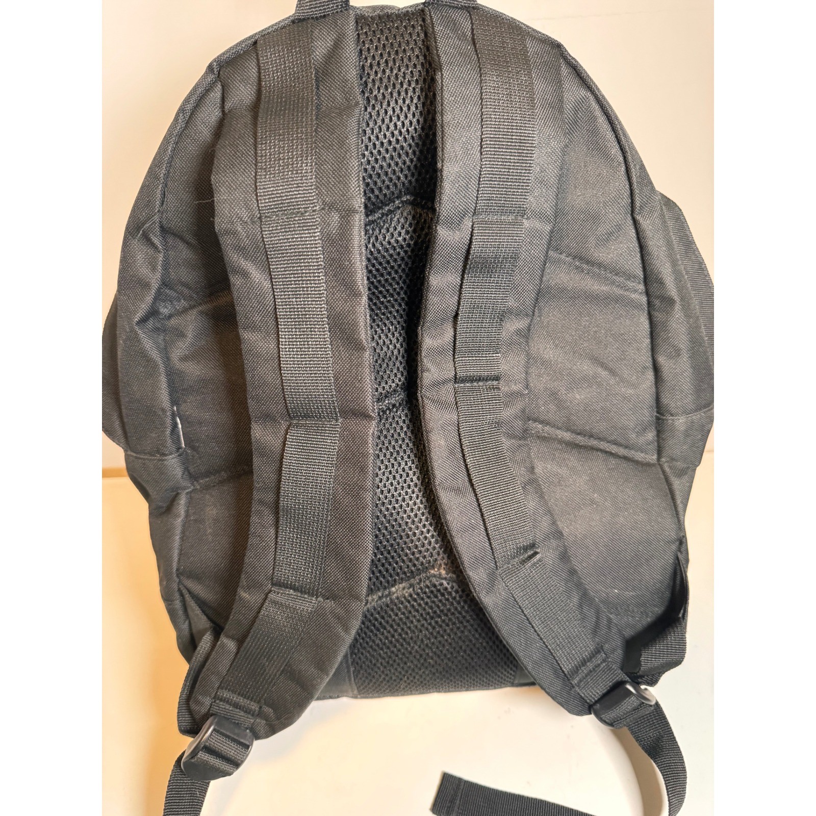 The Rolling Stones Backpack Black Canvas Union Jack Tongue Logo