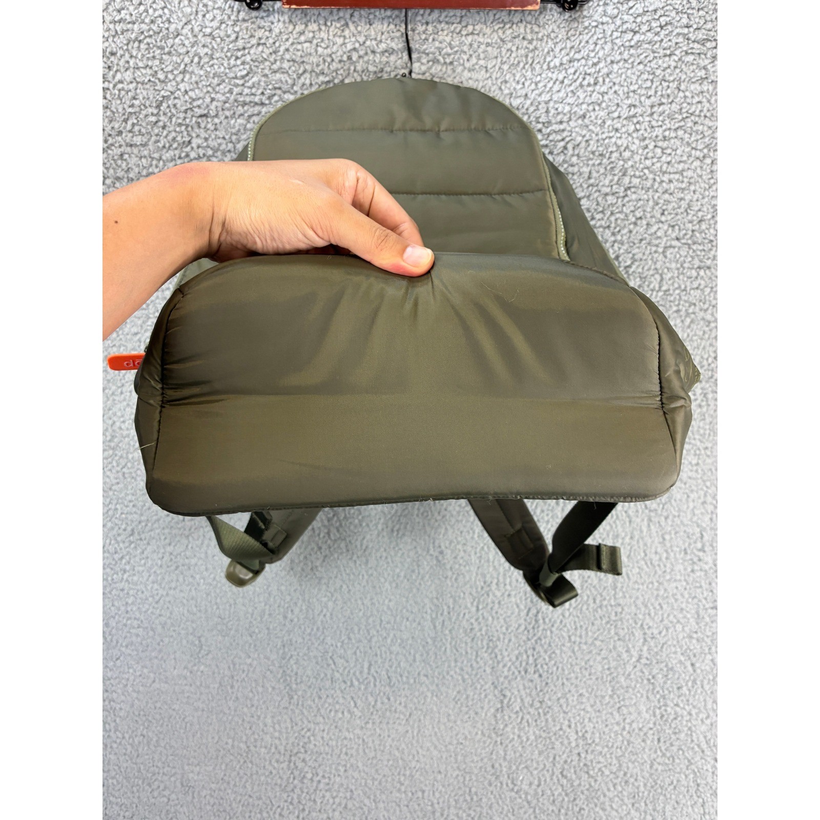 doTERRA Puffer Backpack Unisex Rucksack Army Green Travel Activewear Quilted