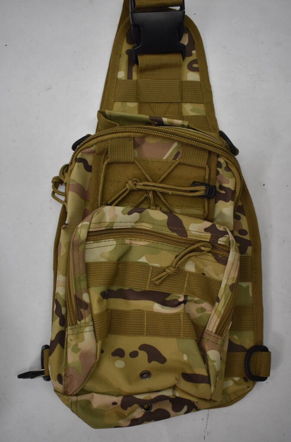 Military Camouflage Lightweight Shoulder Bag Clip Strap Zipper Closure