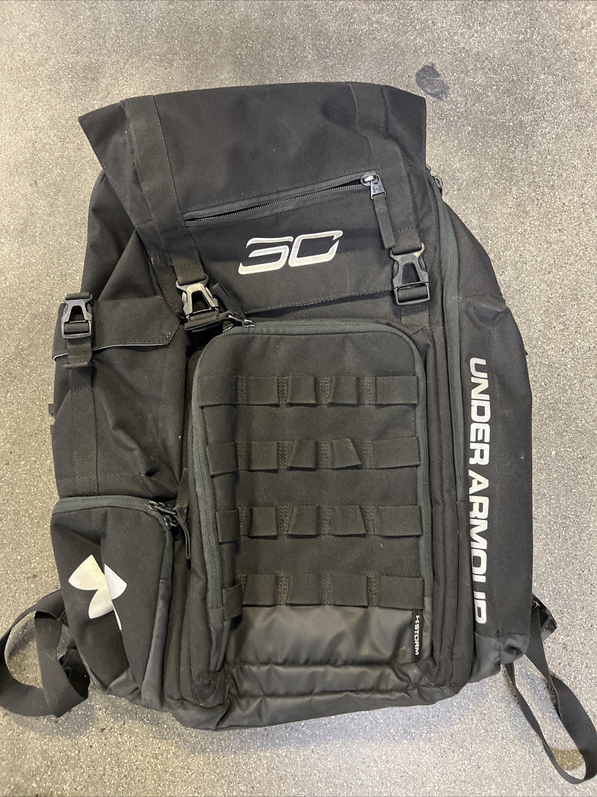 Under Armour Steph Curry SC30 Storm Triumph Backpack Black Large Tactical NWOT