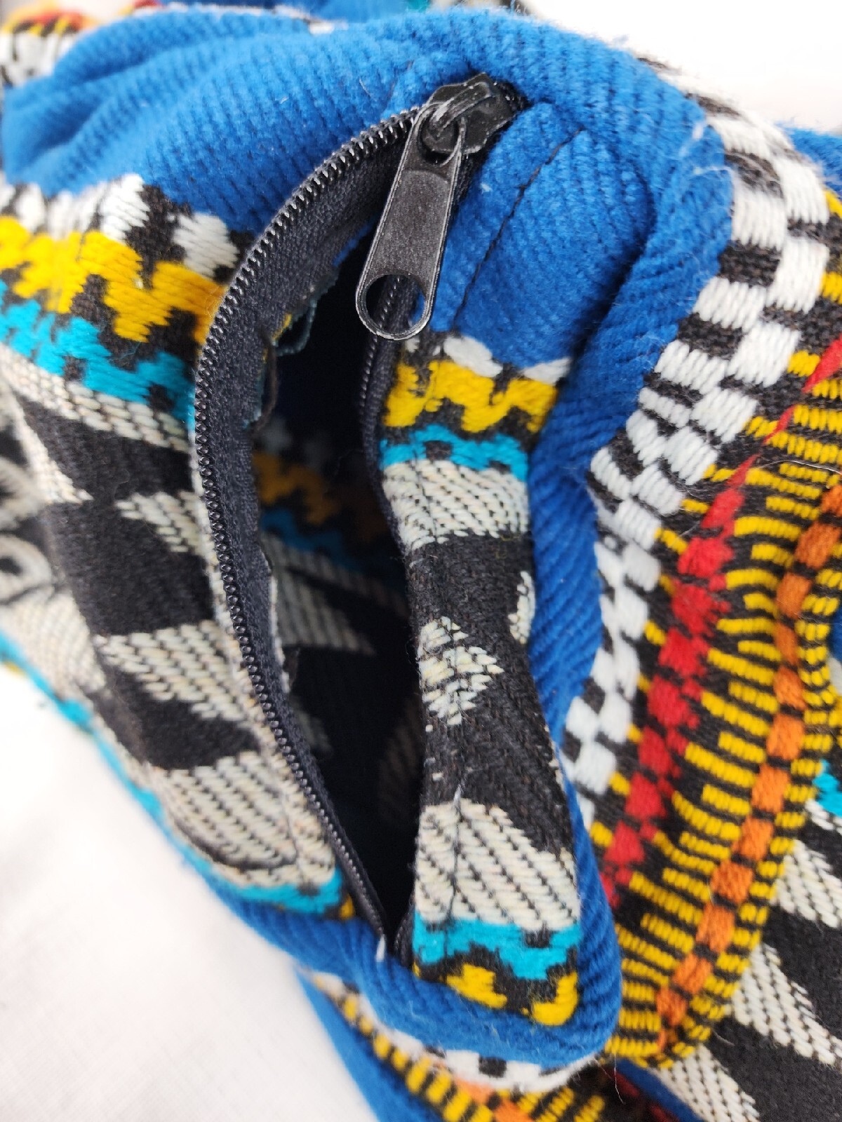 Backpack Boho Deseret Designs Bright Blue Colorful Draw String
