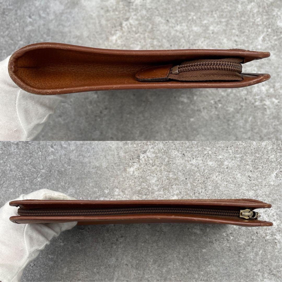 Authentic Burberry Brown Leather Nova Check Clutch Bag, 18cm x 27.5cm, Good Cond