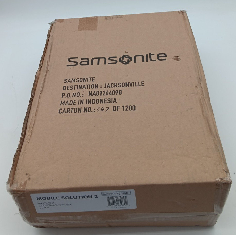 SAMSONITE | Mobile Solution 2 | Essential Backpack | BLACK | 16.5″ x 12.2″ x 5″