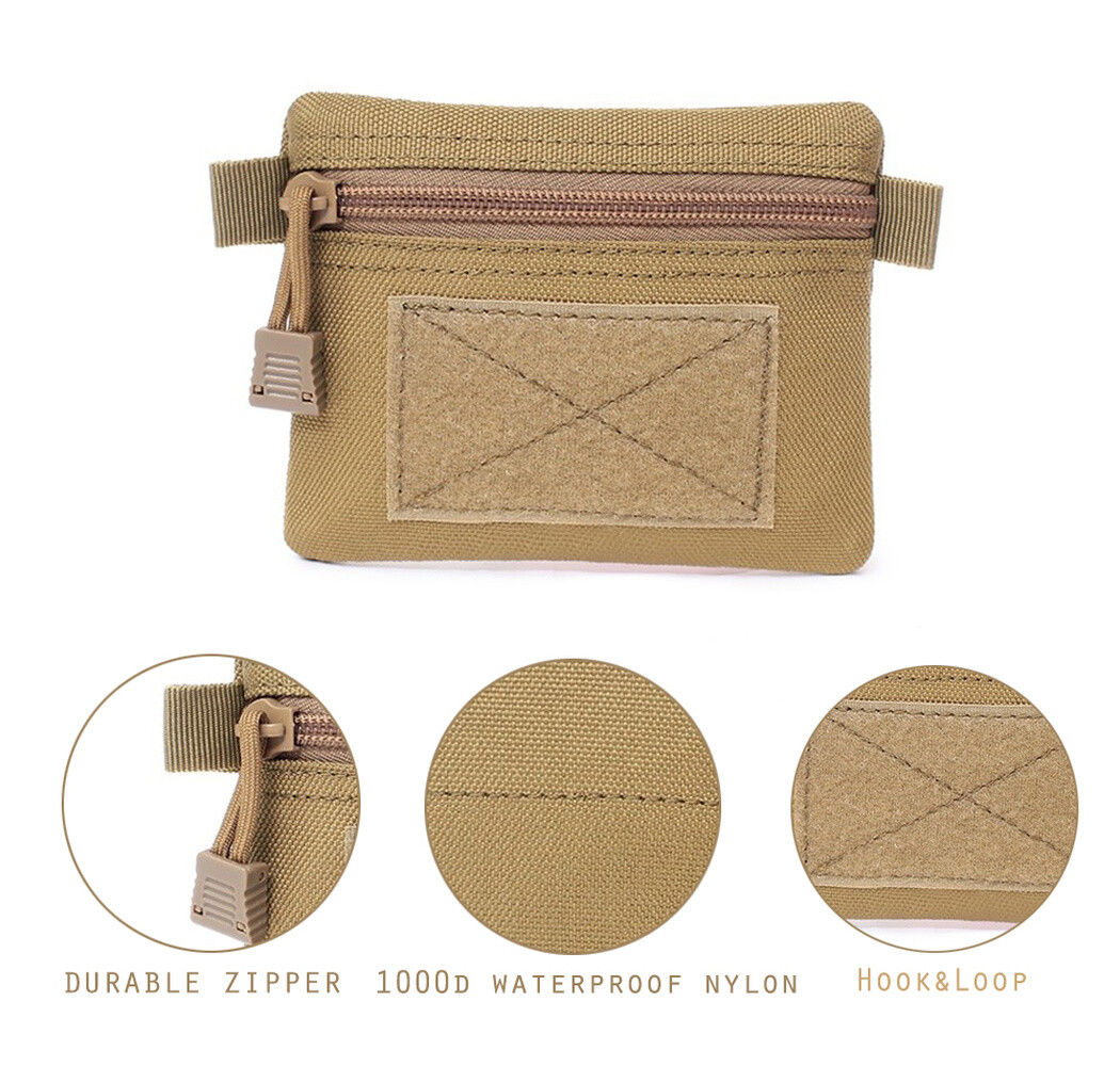 Tactical Wallet Men Pouch Money Storage Bag Purse Zipper Coin Card Holder Pocket