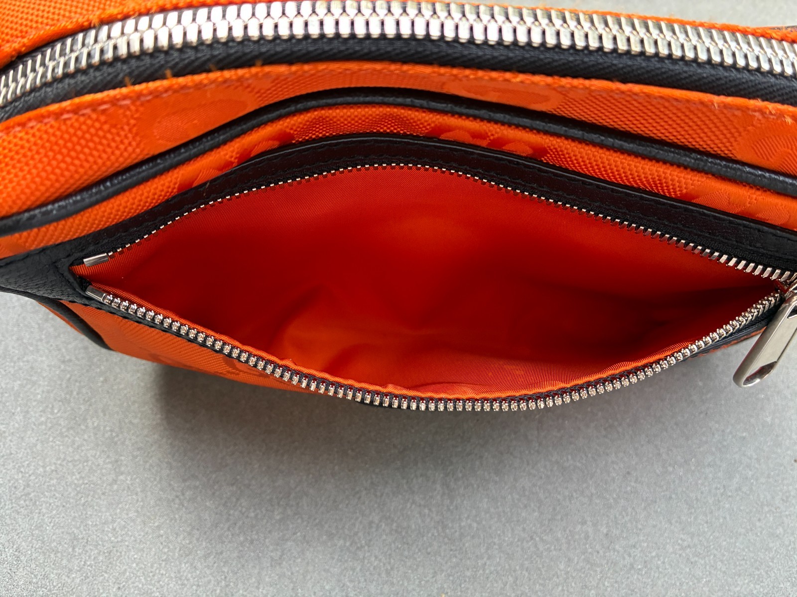 Authentic Gucci Off The Grid GG Monogram ECONYL Belt Bag Orange Black Fanny Pack
