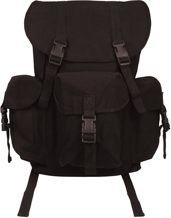 Black Canvas Outfitter Military Rucksack Backpack