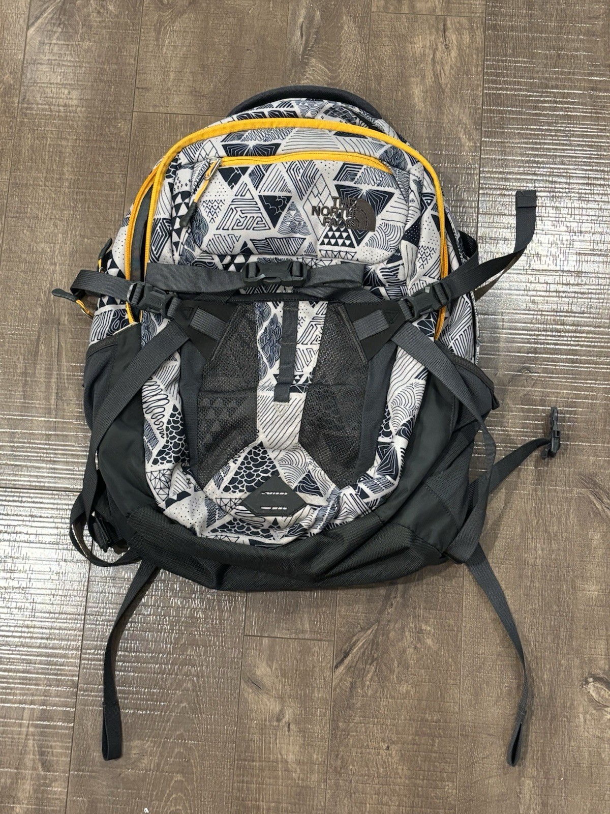 The North Face Recon Backpack Bag Geopattern Print Sturdy Backpack