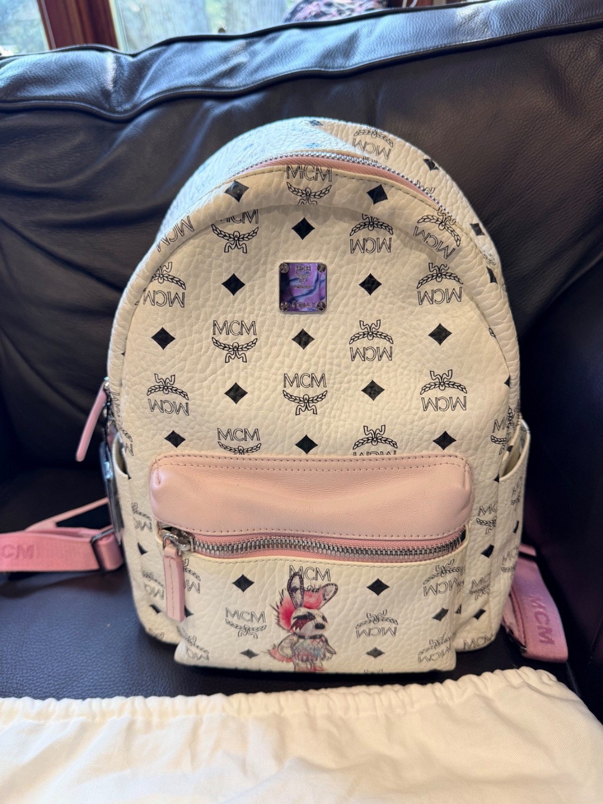 MCM Backpack Medium VISETOS Limited Edition- rabbit design