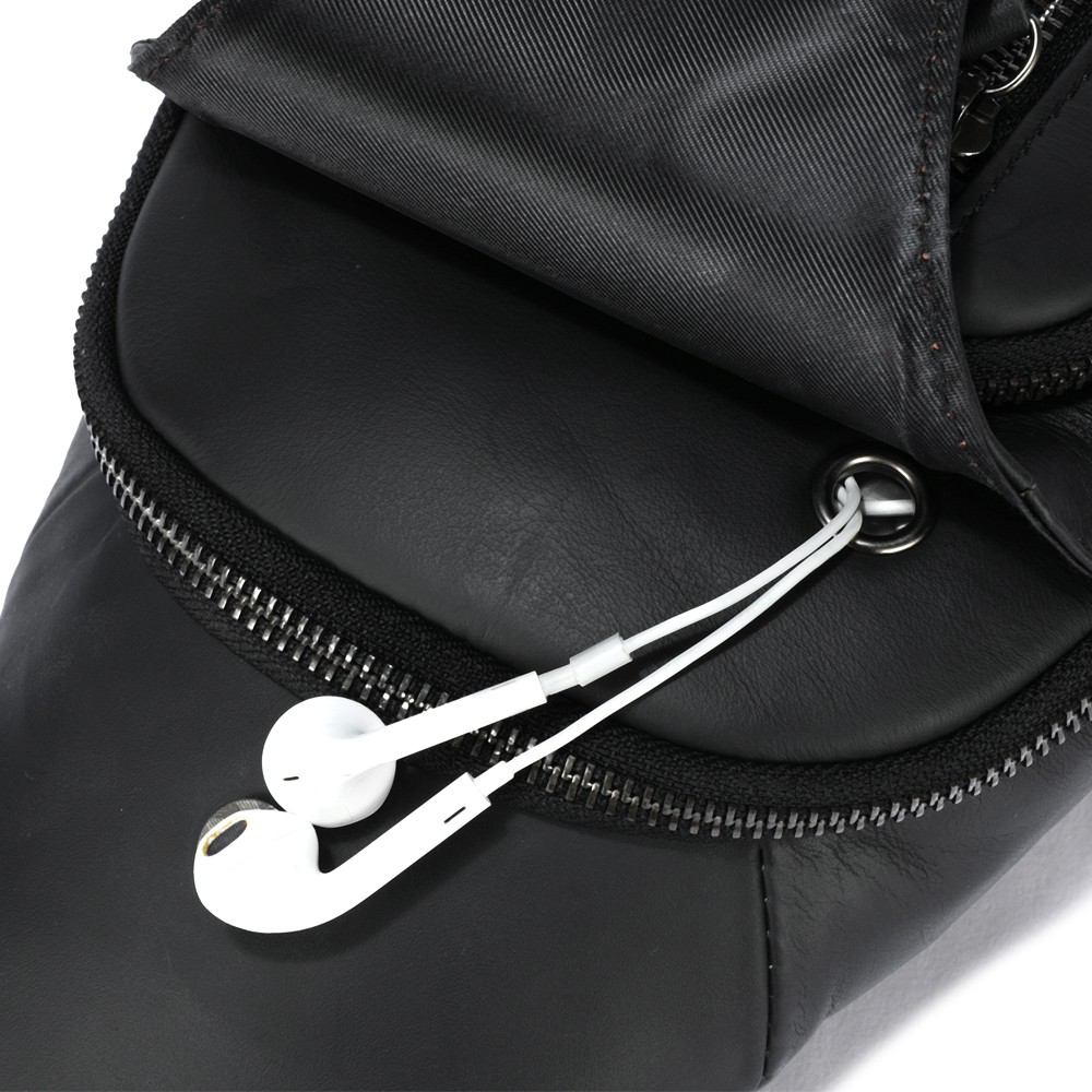 Men Chest bag Shoulder Bag Sling Backpack Crossbody Bag 100% Genuine Leather US