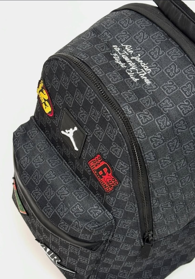 Jordan Air Monogram Backpack 20L Black Bookbag Luxury Bag MA9155-023 Limited