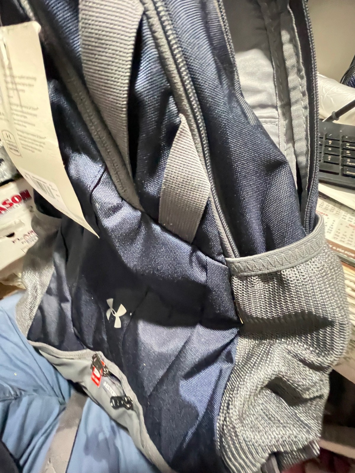 Under Armour Hustle 3.0 Storm Backpack Blue & Gray Sports Orlando Lacrosse(S9)