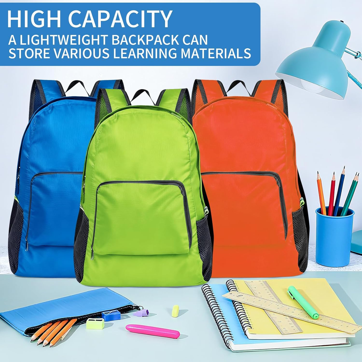 50 Pack Lightweight Foldable Backpacks – Perfect for Travel & Events