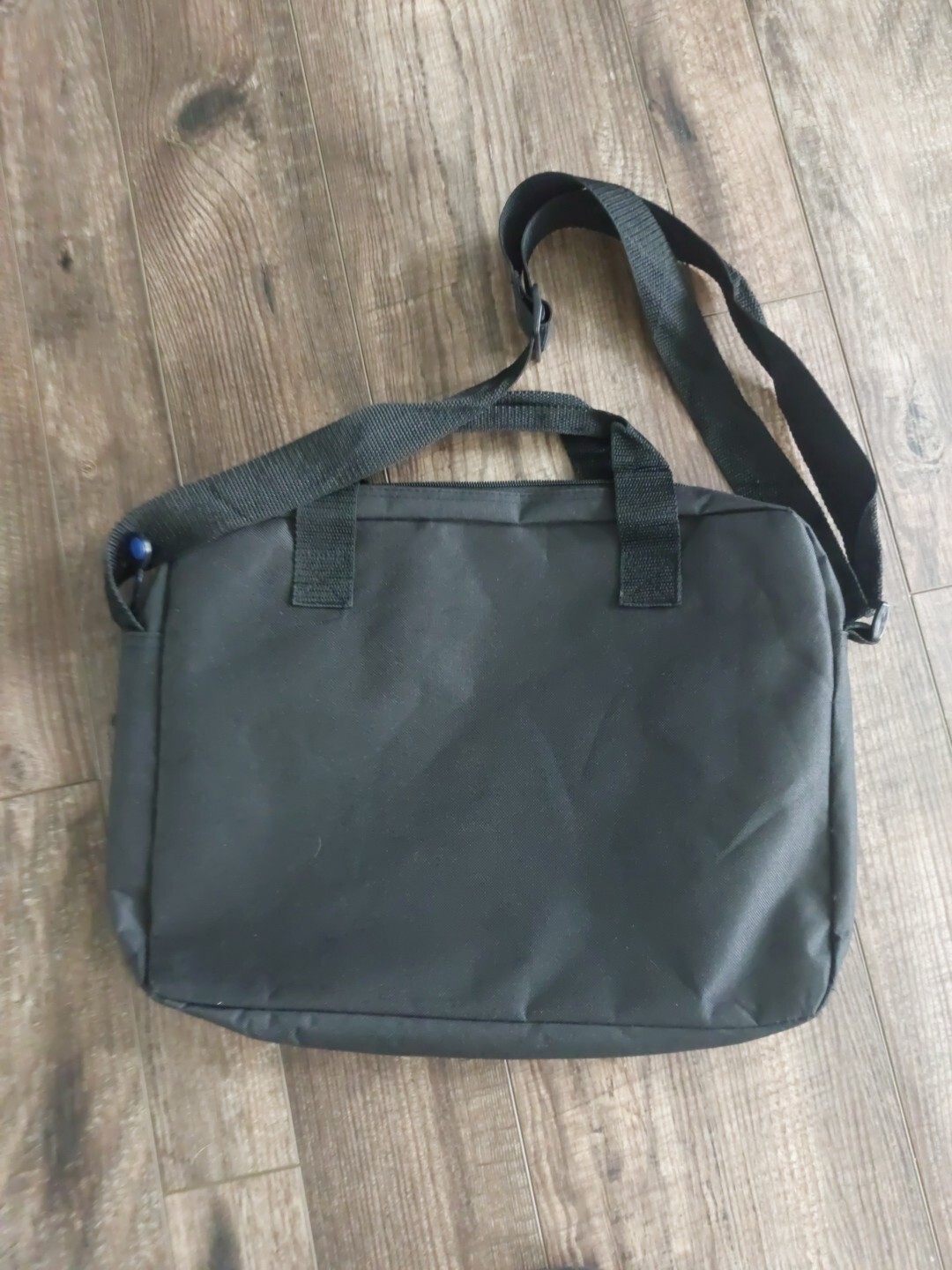 Penske Black/Blue carry bag w strap, handle, Pocket Rare Find Clean EUC 15x12x2