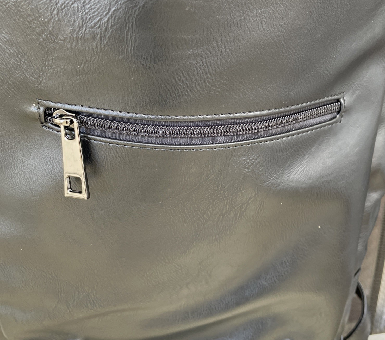 LXY ~ Leather Backpack Bookbag ~ Gender Neutral ~ Travel Black Book Laptop ~ NEW
